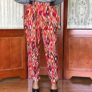 Multicolor Ankle Pants